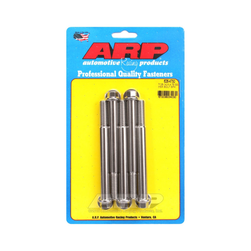 Șuruburi și piulițe universale ARP 7/16-14 – Șuruburi hexagonale din oțel inoxidabil x5 - ARP-626-4750 - 626-4750 - 3666618192819